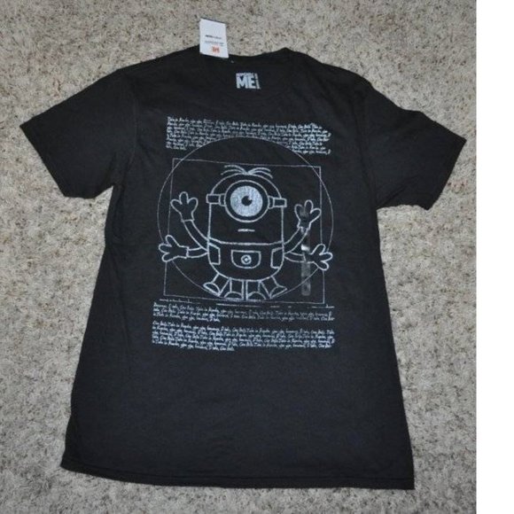 Mens Minions Despicable Me T-Shirt Black Medium 5th Sun Short Sleeve Tee Crew - Picture 2 of 4